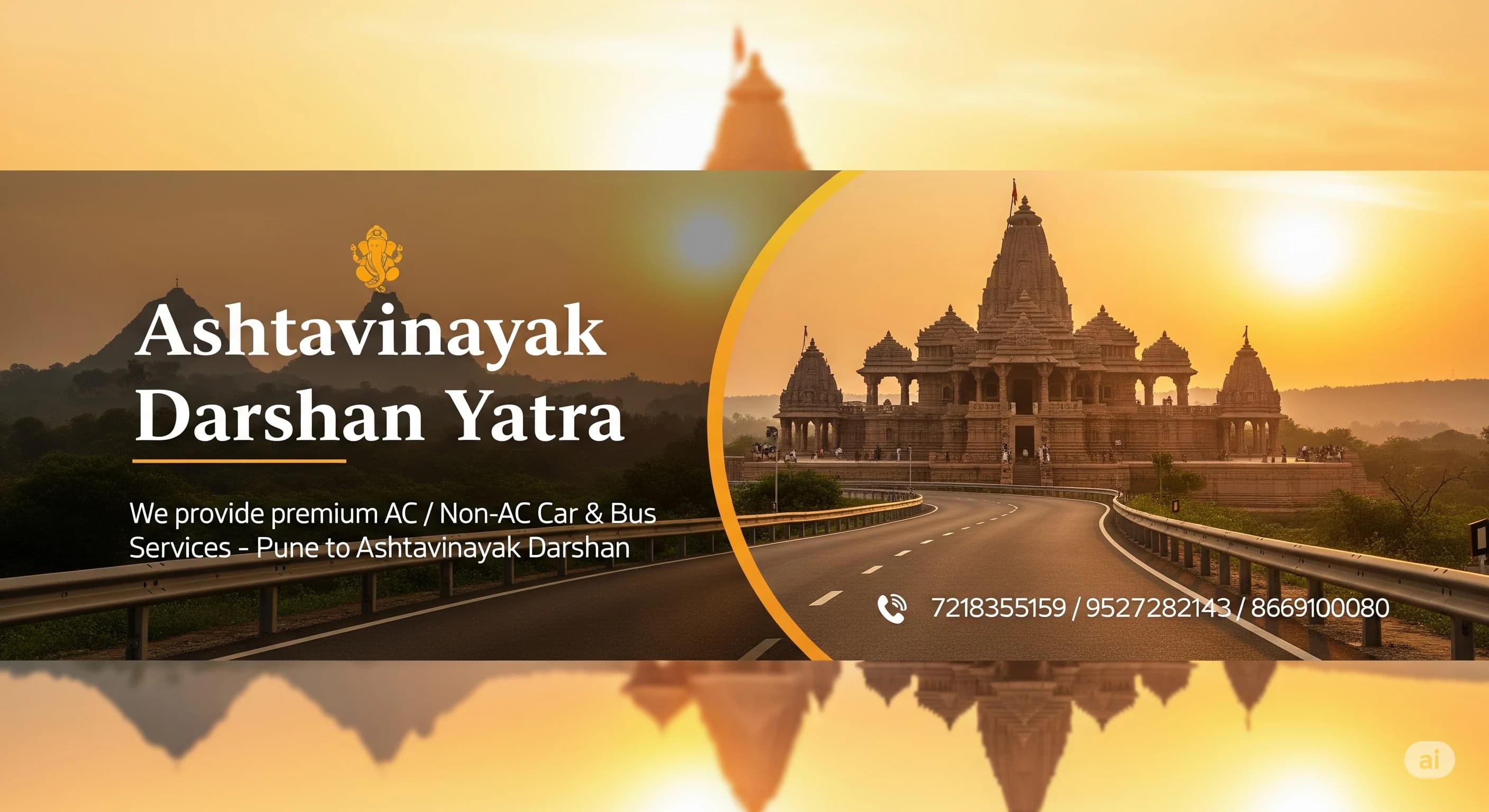 Ashtavinayak Ganpati temple darshan yatra from Pune