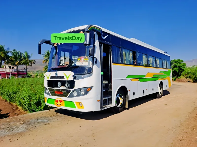 45-seater non-AC bus front view for large group bookings